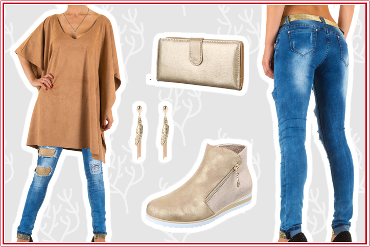 Damenstiefeletten - Goldener Herbst, goldener Style – goldene Ankle Boots online bestellen und mit Deinem Look glänzen!