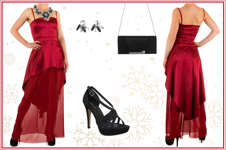 Feurige Schönheit – Mit diesem roten Abendkleid zum günstigen Online-Einkaufspreis bist Du der Hingucker!