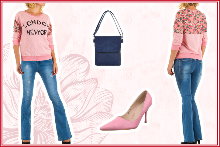 Sweet Casual – Bestell Dir Dein süßes Outfit mit spitzen Pumps jetzt super günstig im Online-Shop!