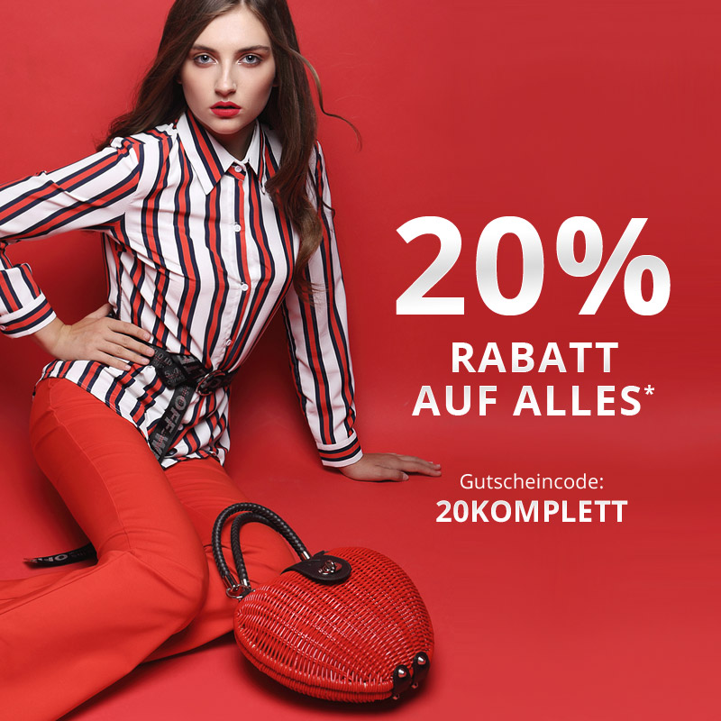 Satte 20 % Rabatt mit Deinem Gutscheincode 20KOMPLETT sparen!