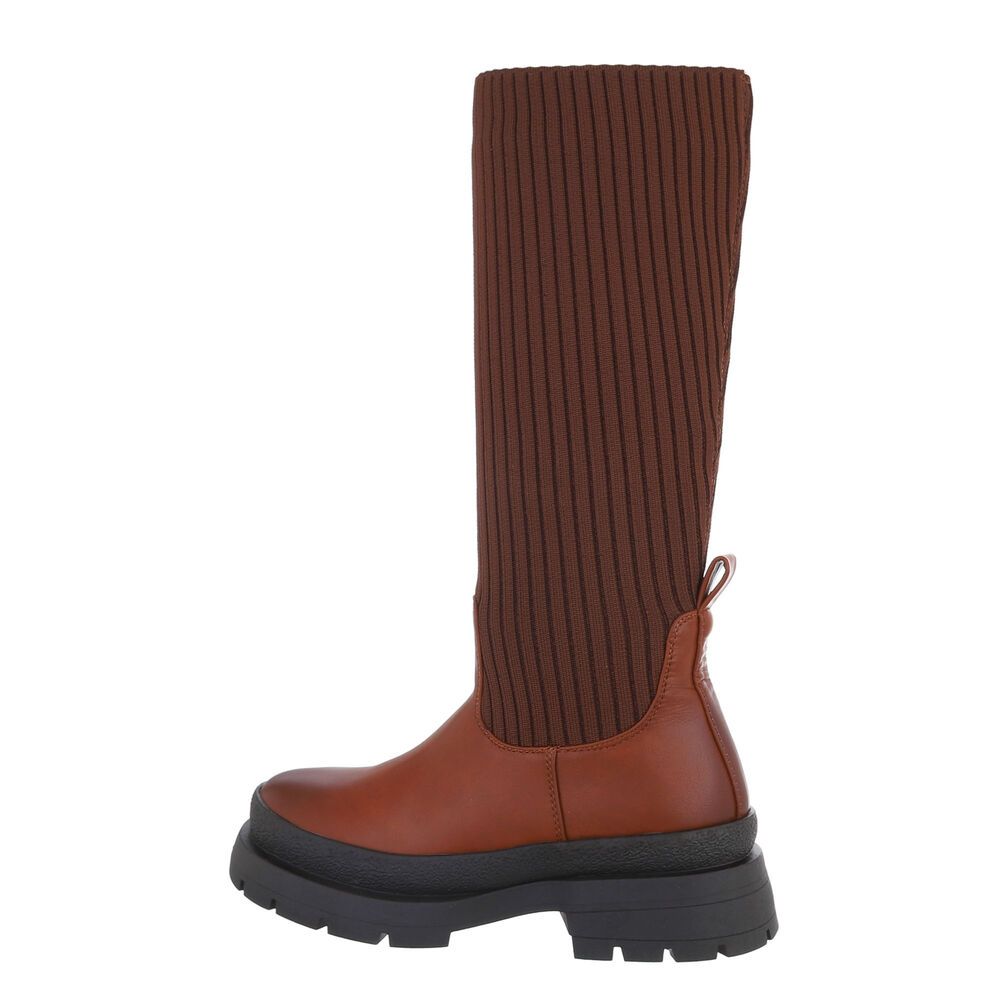 Plateaustiefel Für Damen In Hellbraun | Plateaustiefel | Stiefel | Schuhe | Damen | Ital Design Shop