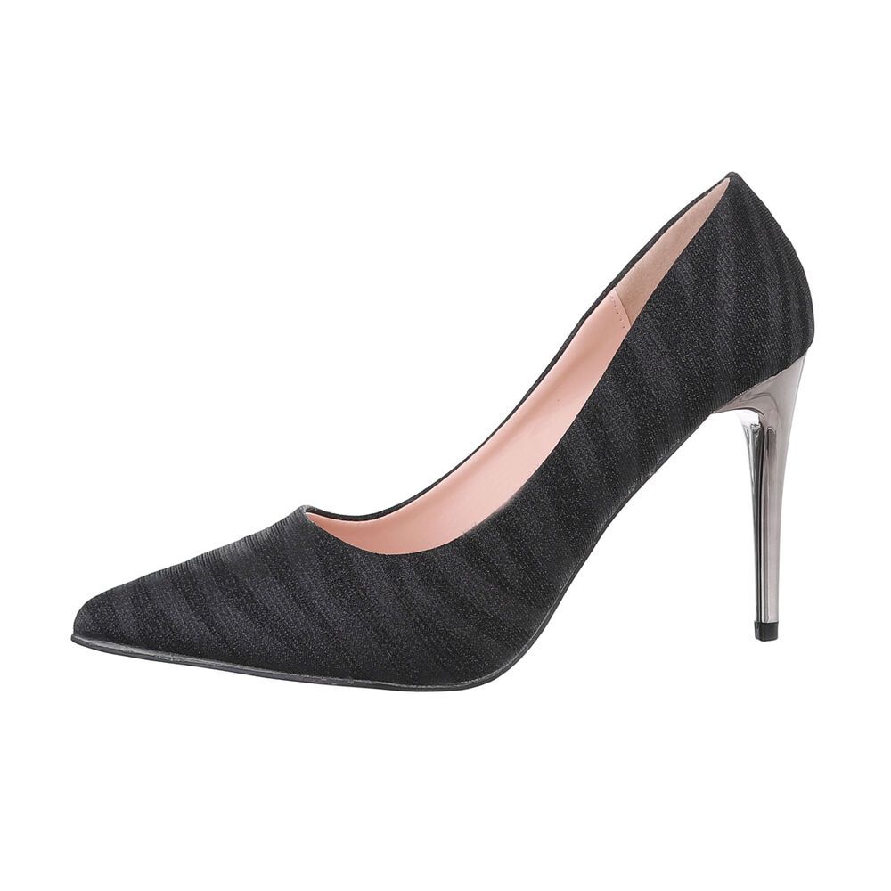 High Heel Pumps Damenschuhe 7439 Ital-design In Schwarz