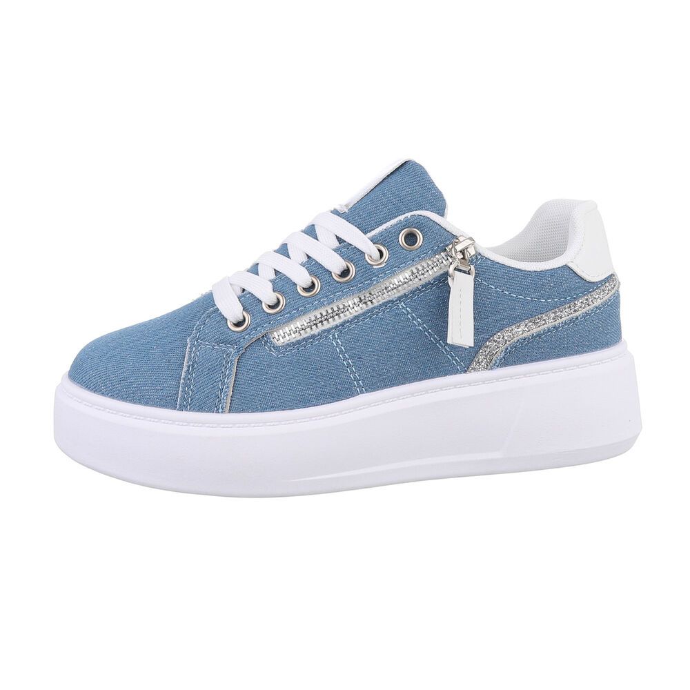 Sneakers Low Damenschuhe 9086 Ital-design In Blau - Bild 2 von 2