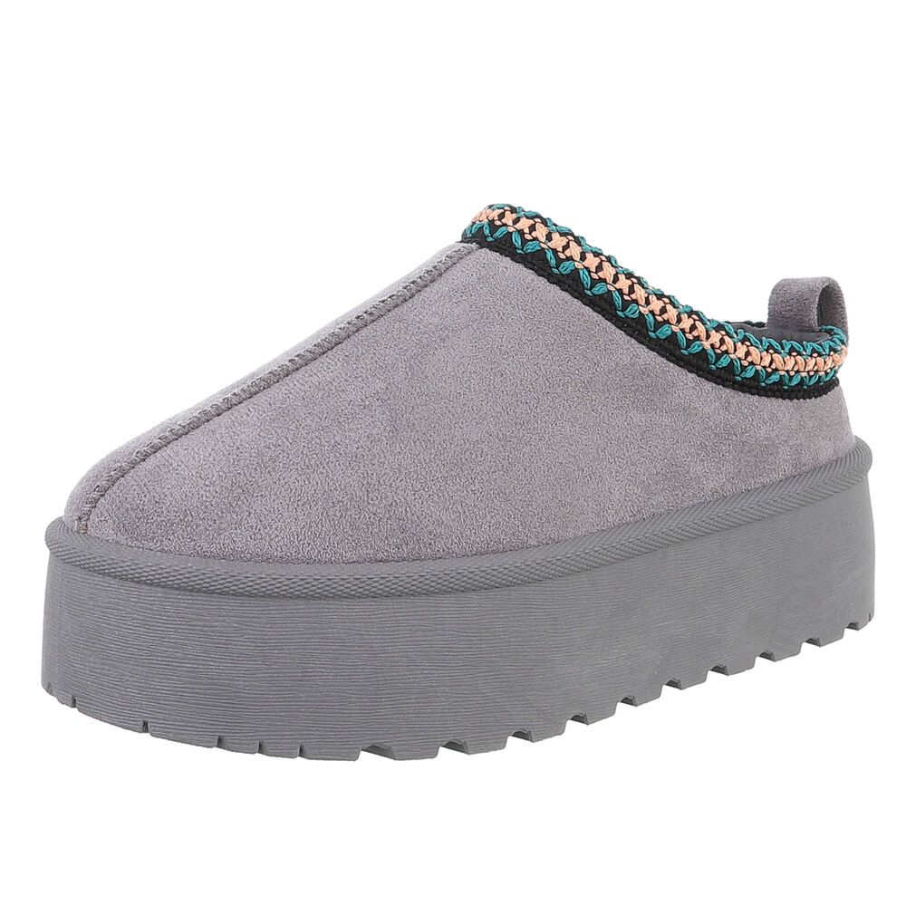 Damen Snowboots mit Dekofell Ital-Design 8122 in Grau - Bild 6 von 11