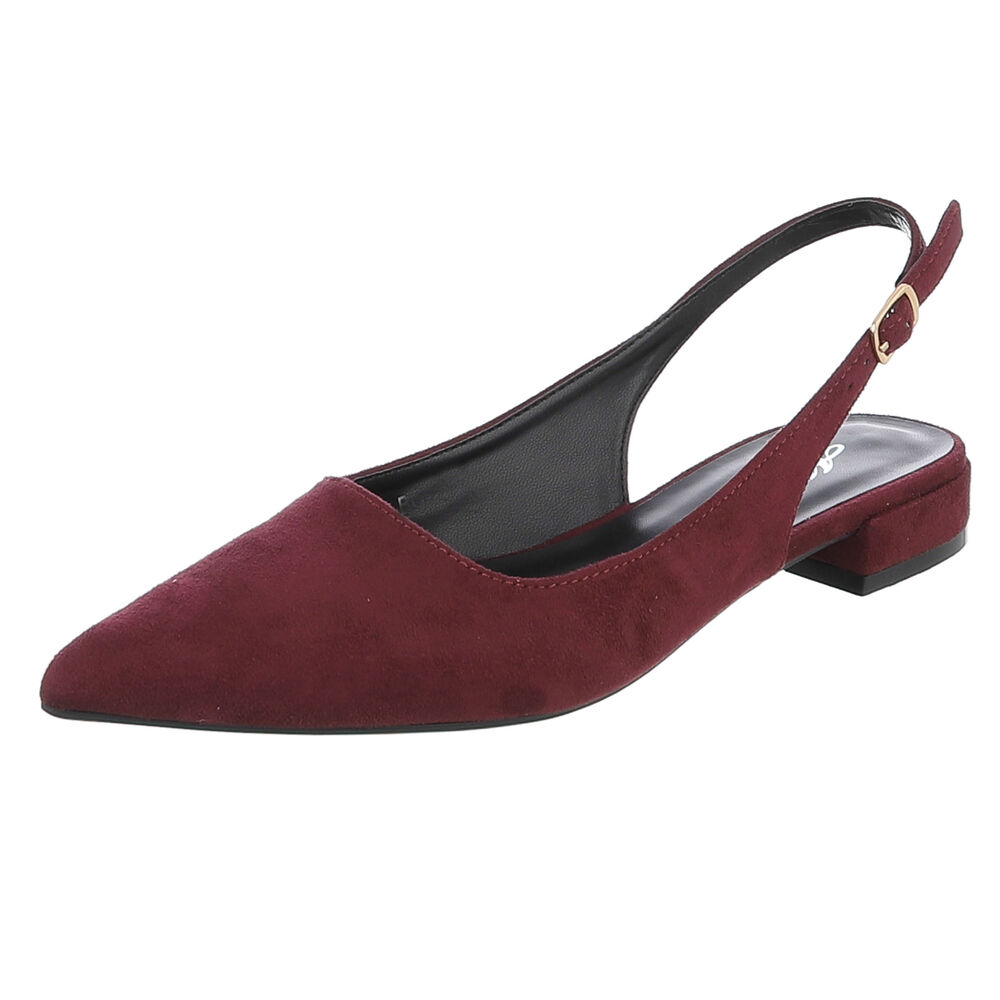 Women’s pumps with ankle strap and ankle strap Ital design 0127 in burgundy
