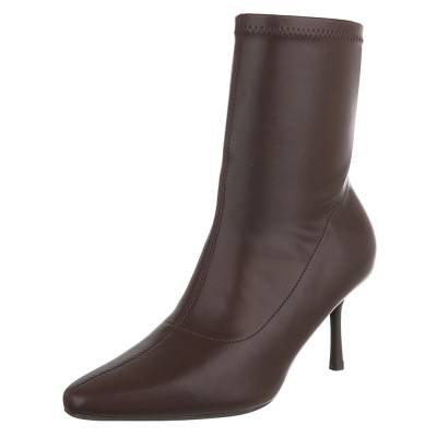 Heeled ankle boots for women in brown