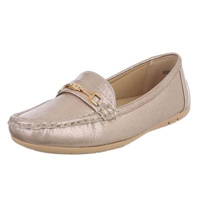 Loafers for women in gold