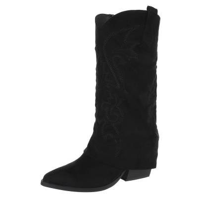 Western- & Bikerstiefel für Damen in Schwarz