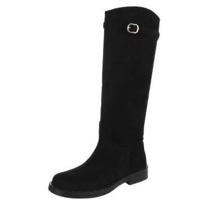 Flat boots for women in black