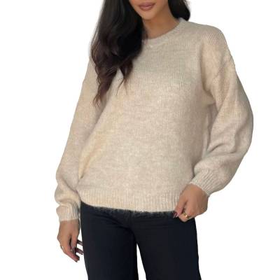 Strickpullover für Damen in Beige