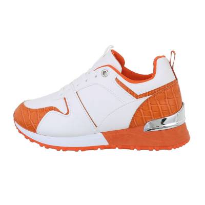 Sneakers low für Damen in Weiß und Orange