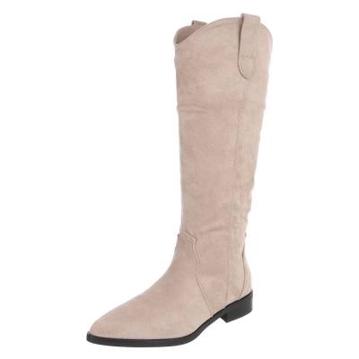 Cowboy & biker boots for women in beige
