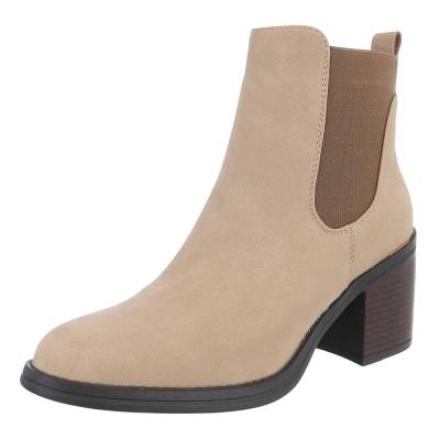 Klassische Stiefeletten für Damen in Hellbraun