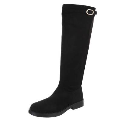 Flat boots for women in black