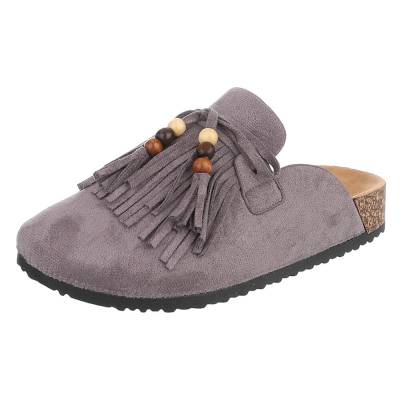 Pantoletten für Damen in Grau