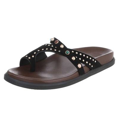 Zehentrenner für Damen in Schwarz
