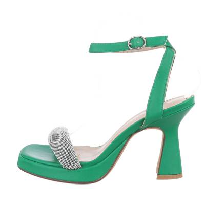 High-Heel Sandaletten für Damen in Grün