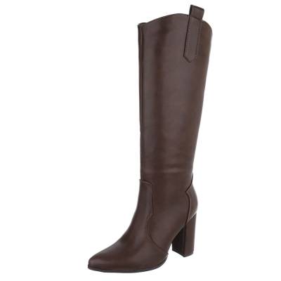 High-Heel Stiefel für Damen in Braun