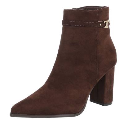 Heeled ankle boots for women in brown