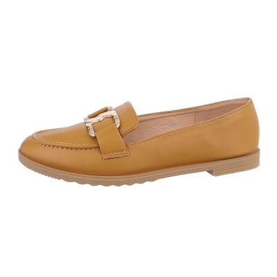 Loafers for women in camel