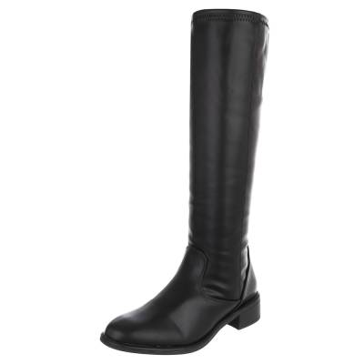 Flat boots for women in black