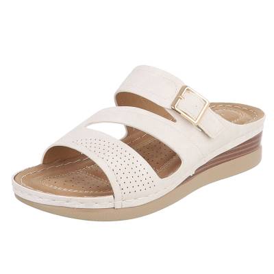 Pantoletten für Damen in Creme