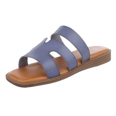 Mules for women in blue