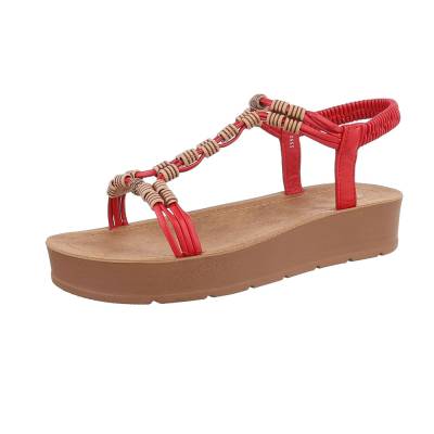 Strappy sandals for women in red