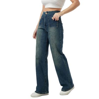 Relaxed fit jeans for women in blue