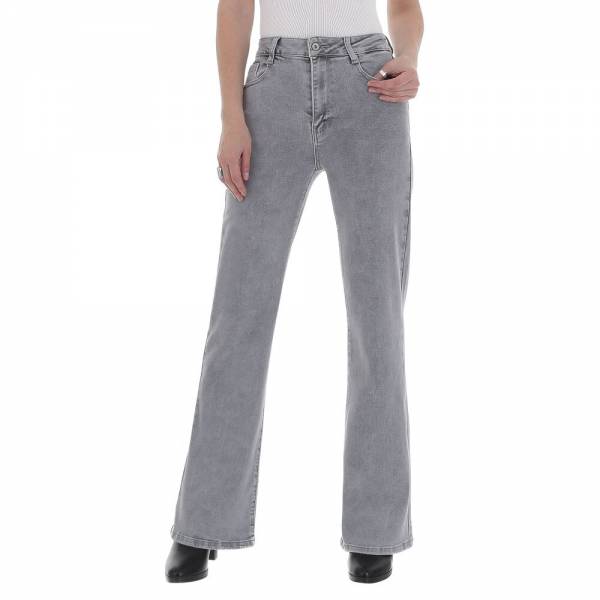 High waist jeans for women in gray