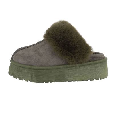 Slippers for women in olive