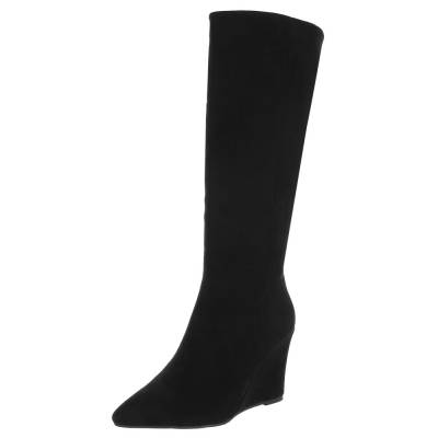 Keilstiefel für Damen in Schwarz