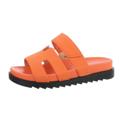 Platform sandals for women in orange