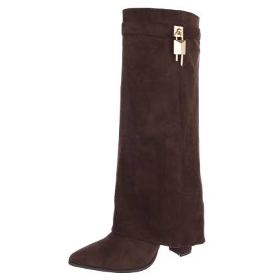 High-Heel Stiefel für Damen in Braun