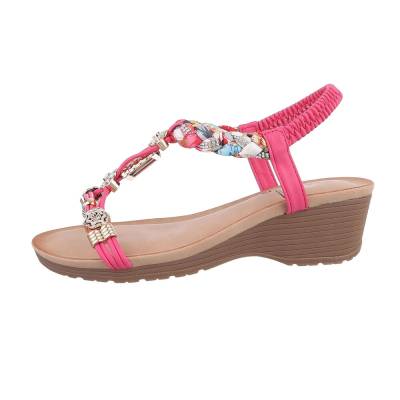 Wedge sandals for women in pink