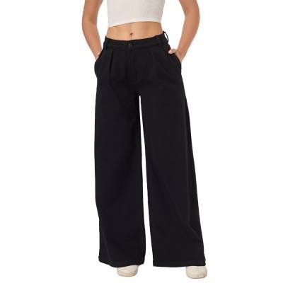 High waist jeans for women in black