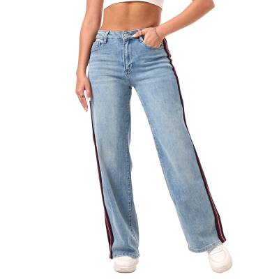 Straight Leg Jeans für Damen in Hellblau