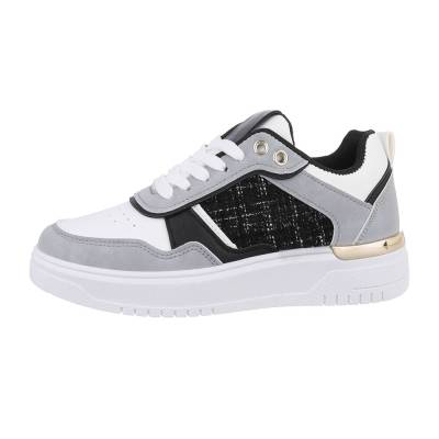 Sneakers Low für Damen in Grau und Weiß