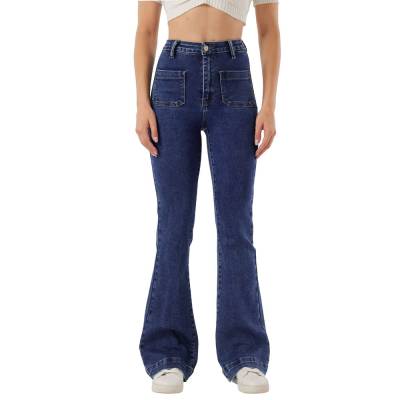 High waist jeans for women in blue
