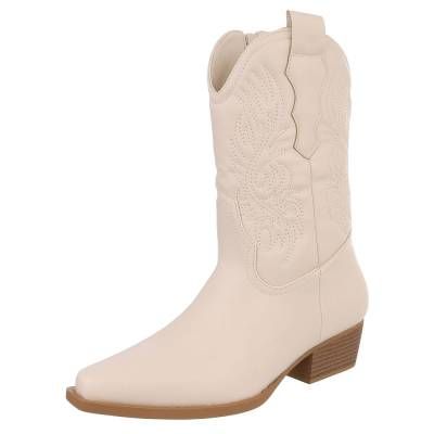 Western- & Bikerboots für Damen in Beige