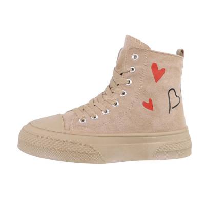 Sneakers High für Damen in Hellbraun
