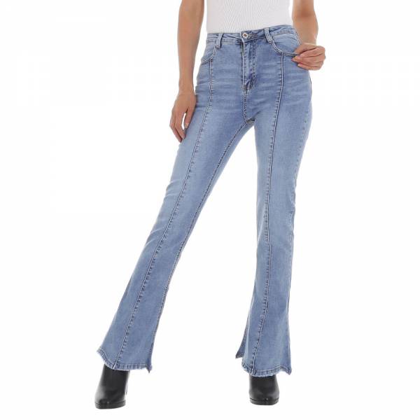 High waist jeans for women in light-blue