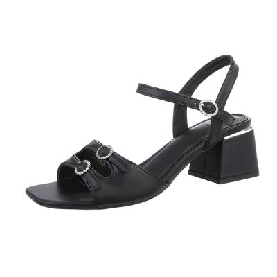 Heeled sandals for women in black