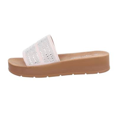 Platform sandals for women in beige