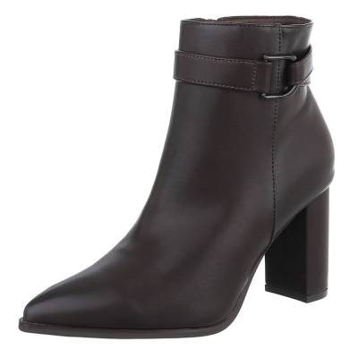 Heeled ankle boots for women in brown