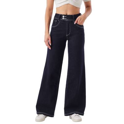 Relaxed fit jeans for women in dark-blue