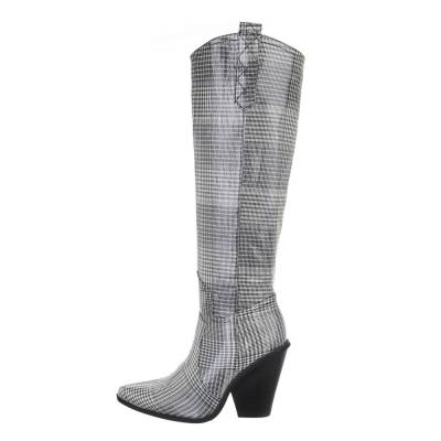 High Heel Stiefel für Damen in Schwarz und Grau