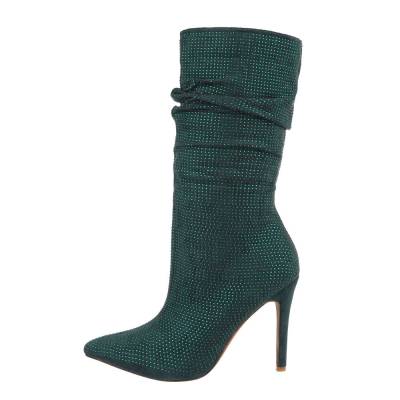 High-Heel Stiefel für Damen in Grün