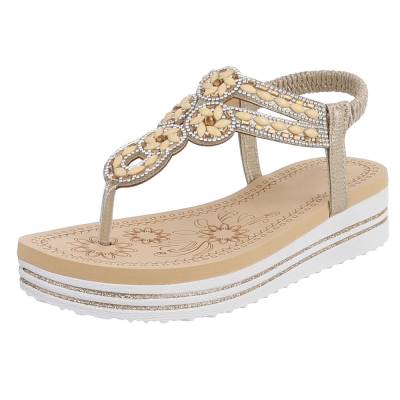 Zehentrenner für Damen in Gold