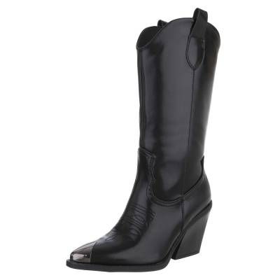 Western- & Bikerstiefel für Damen in Schwarz